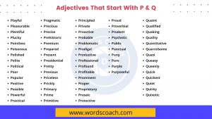 List Of 2000 Common Adjectives Word Coach