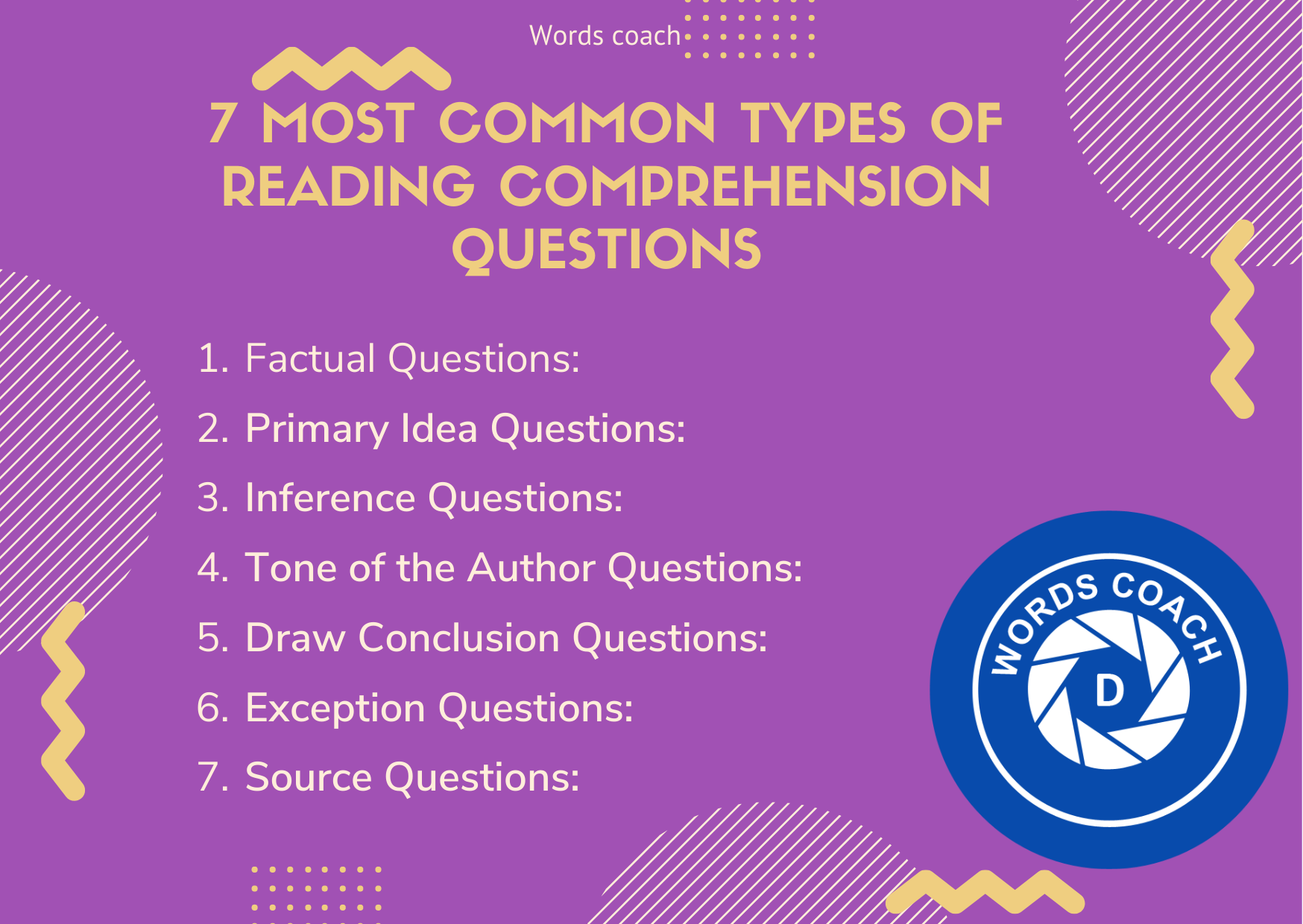 7 Most Common Types Of Reading Comprehension Questions