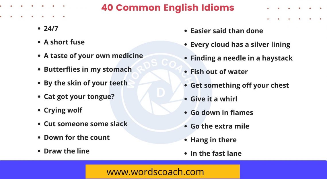 40 Common English Idioms