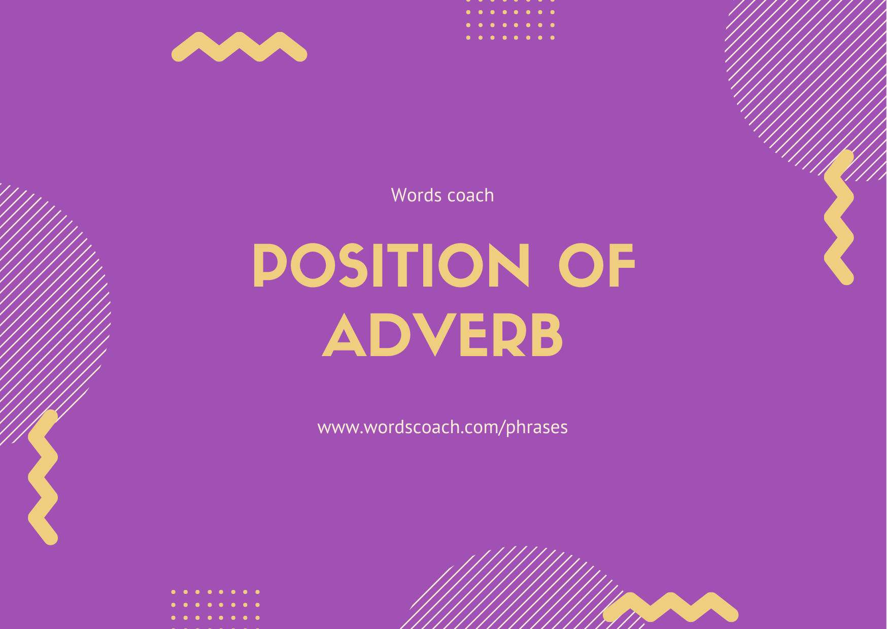 Position Of Adverb Word Coach