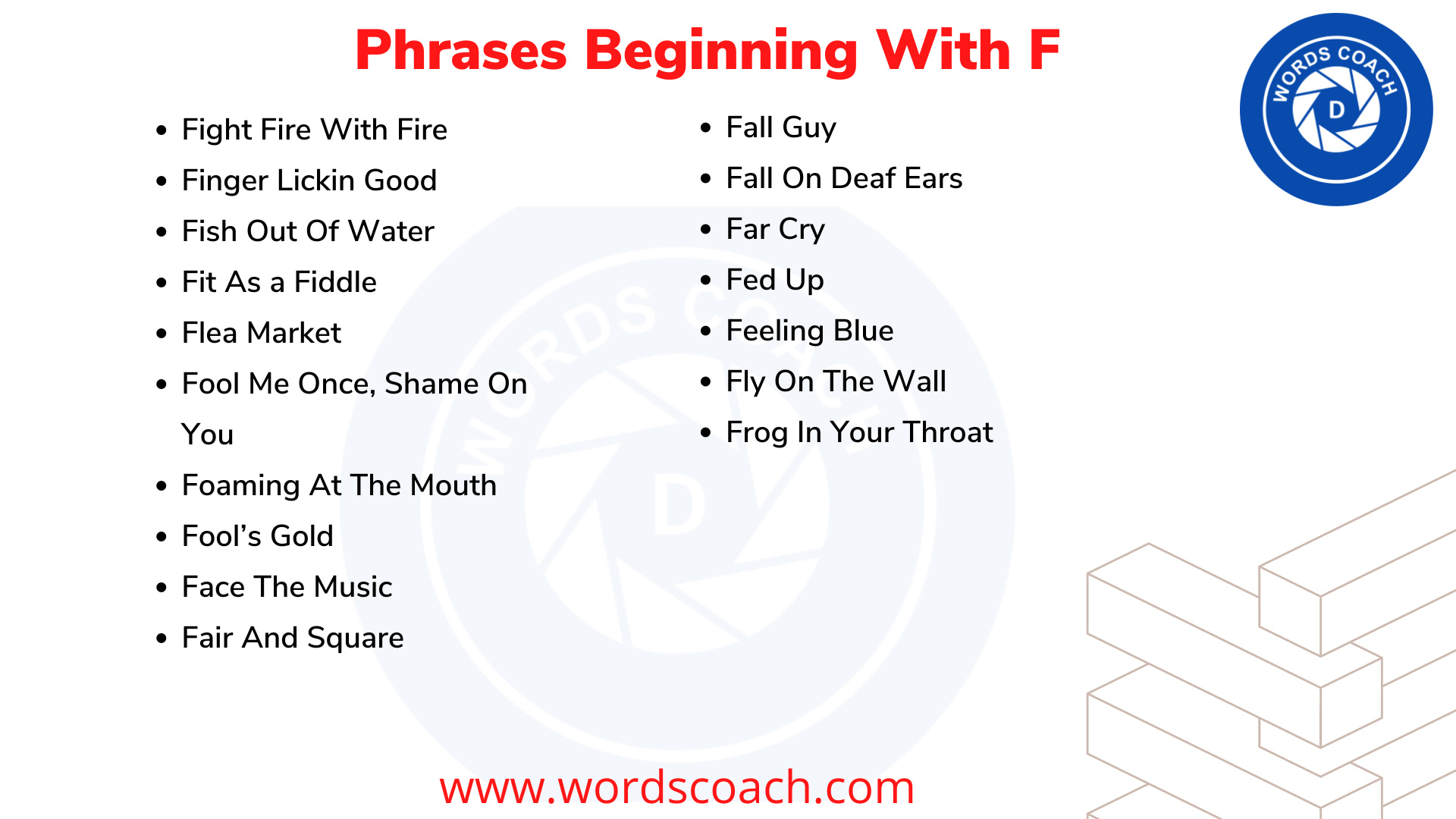 Phrases Beginning With F Word Coach