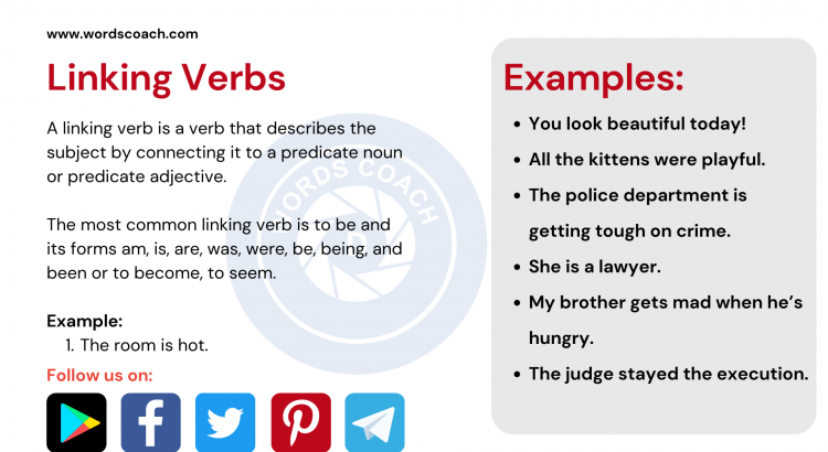 Linking Verbs Word Coach