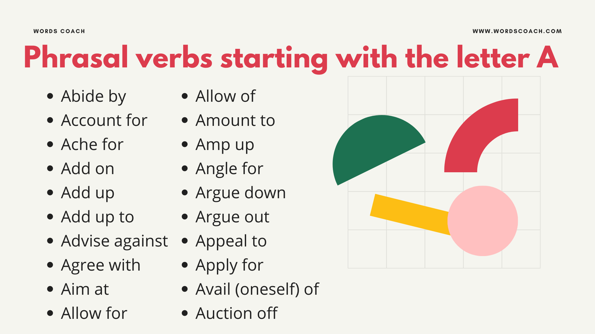 Phrasal Verbs Starting With The Letter A Word Coach