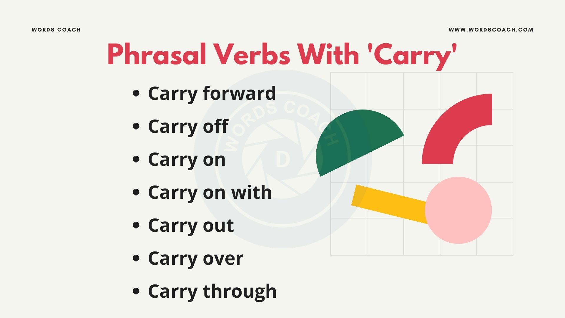 Phrasal Verbs With Carry Word Coach