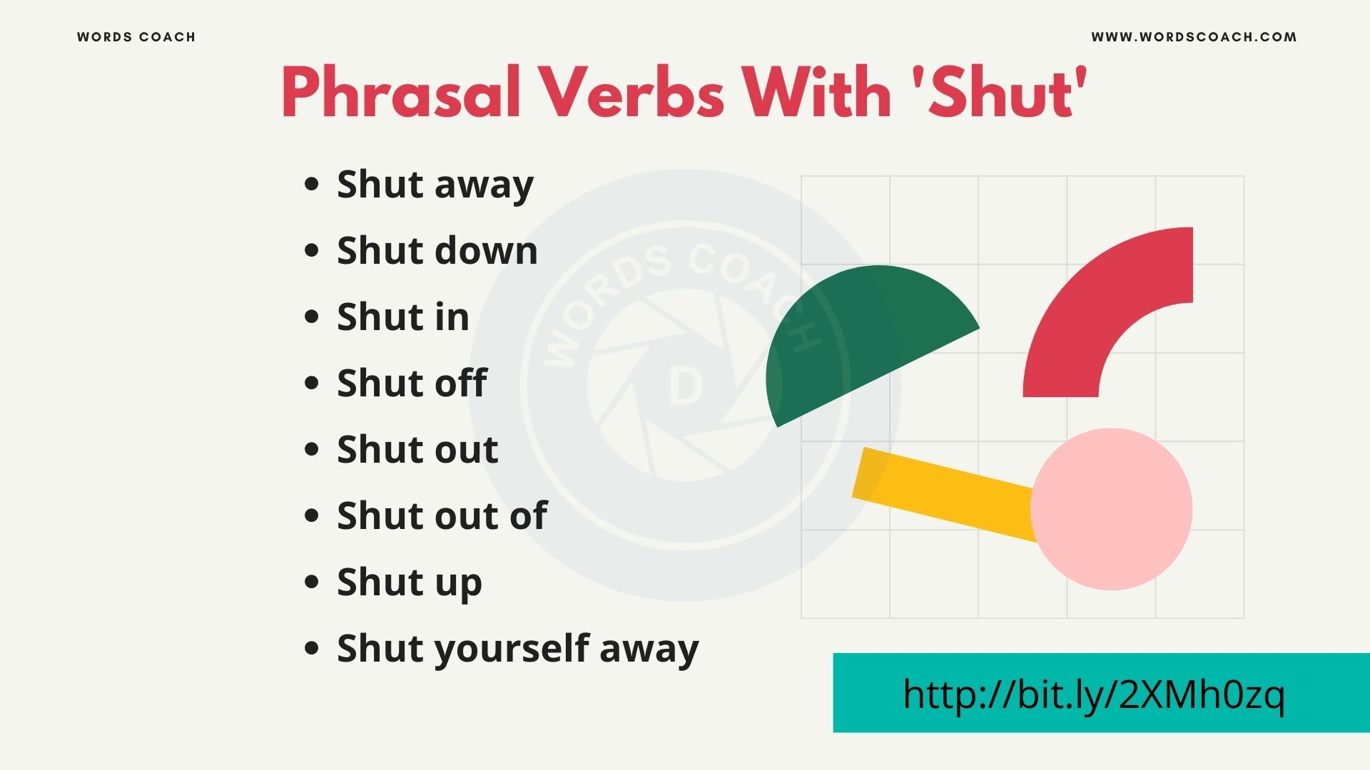 Phrasal Verbs With Shut Word Coach