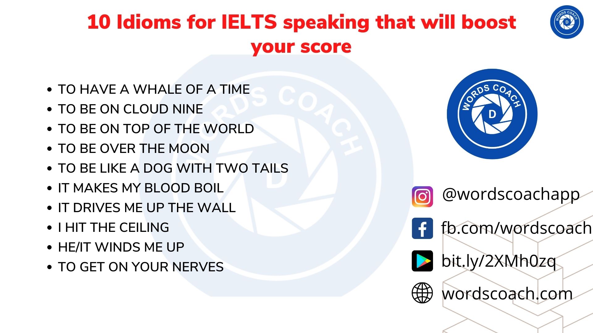 10 Idioms For IELTS Speaking That Will Boost Your Score Word Coach