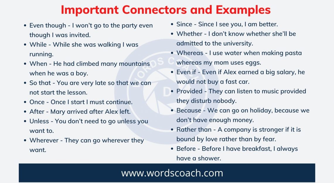 essay connectors examples