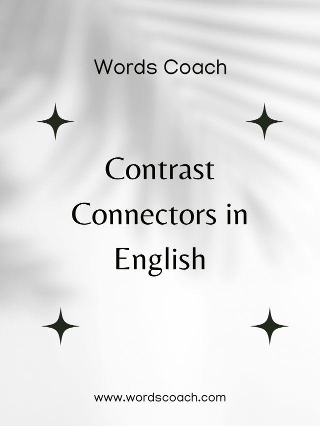 Contrast Connectors in English