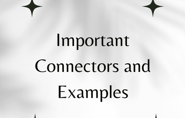 Important Connectors and Examples - wordscoach.com