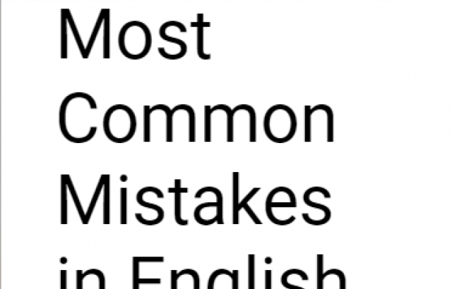 Most common mistakes in english