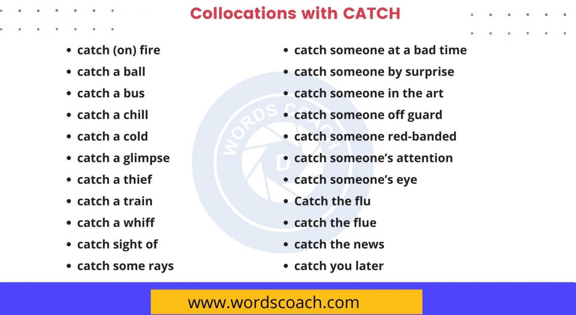 Collocations with CATCH in English - Word Coach