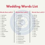 Wedding Words List