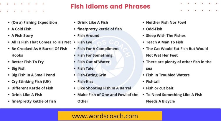 Fish Idioms And Phrases Word Coach