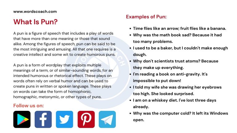 Pun - Definition, How to Use, and Examples - Word Coach