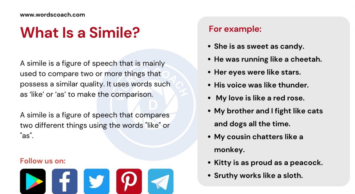 What Is a Simile Word Coach