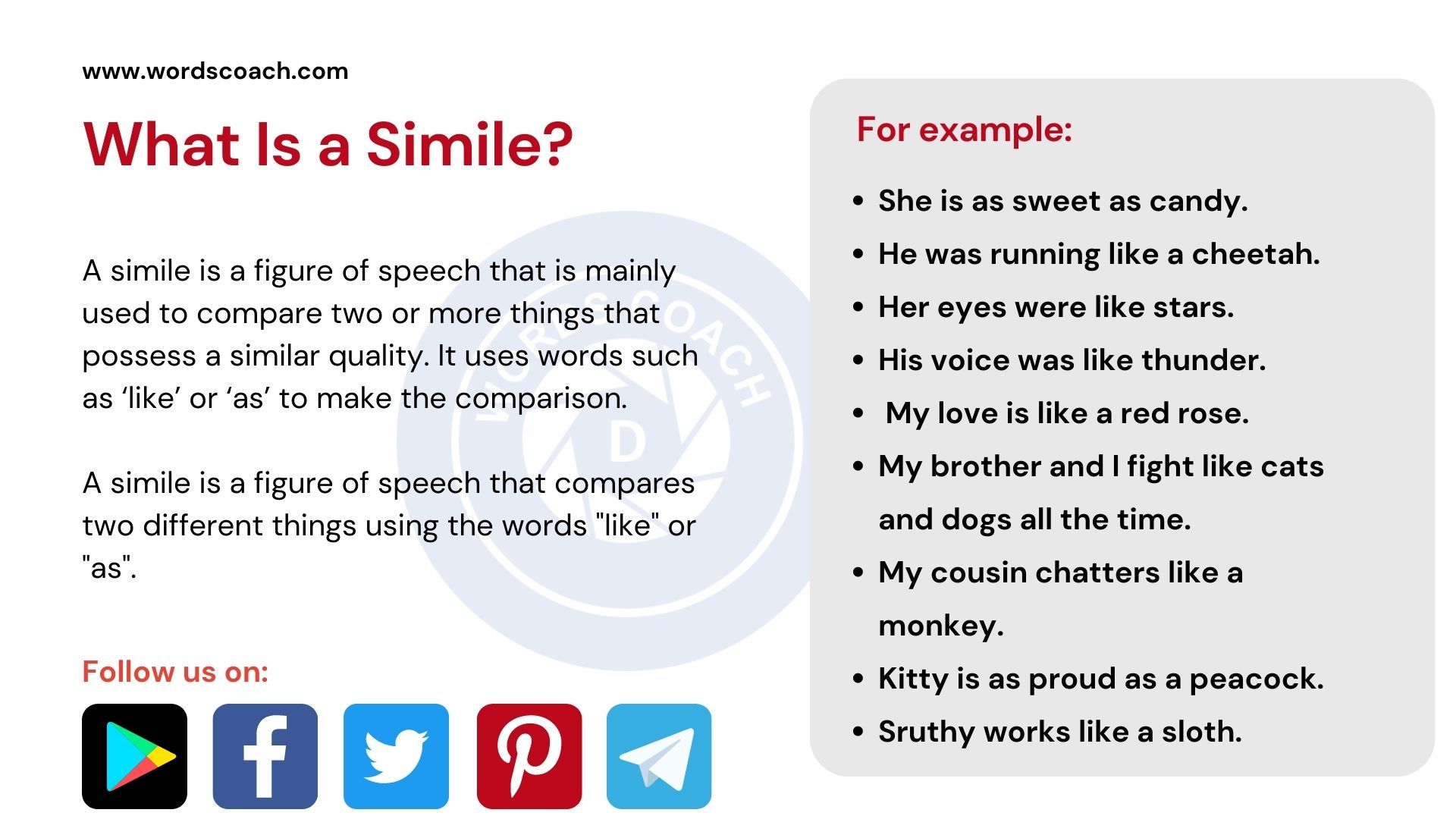 What Is A Simile Word Coach