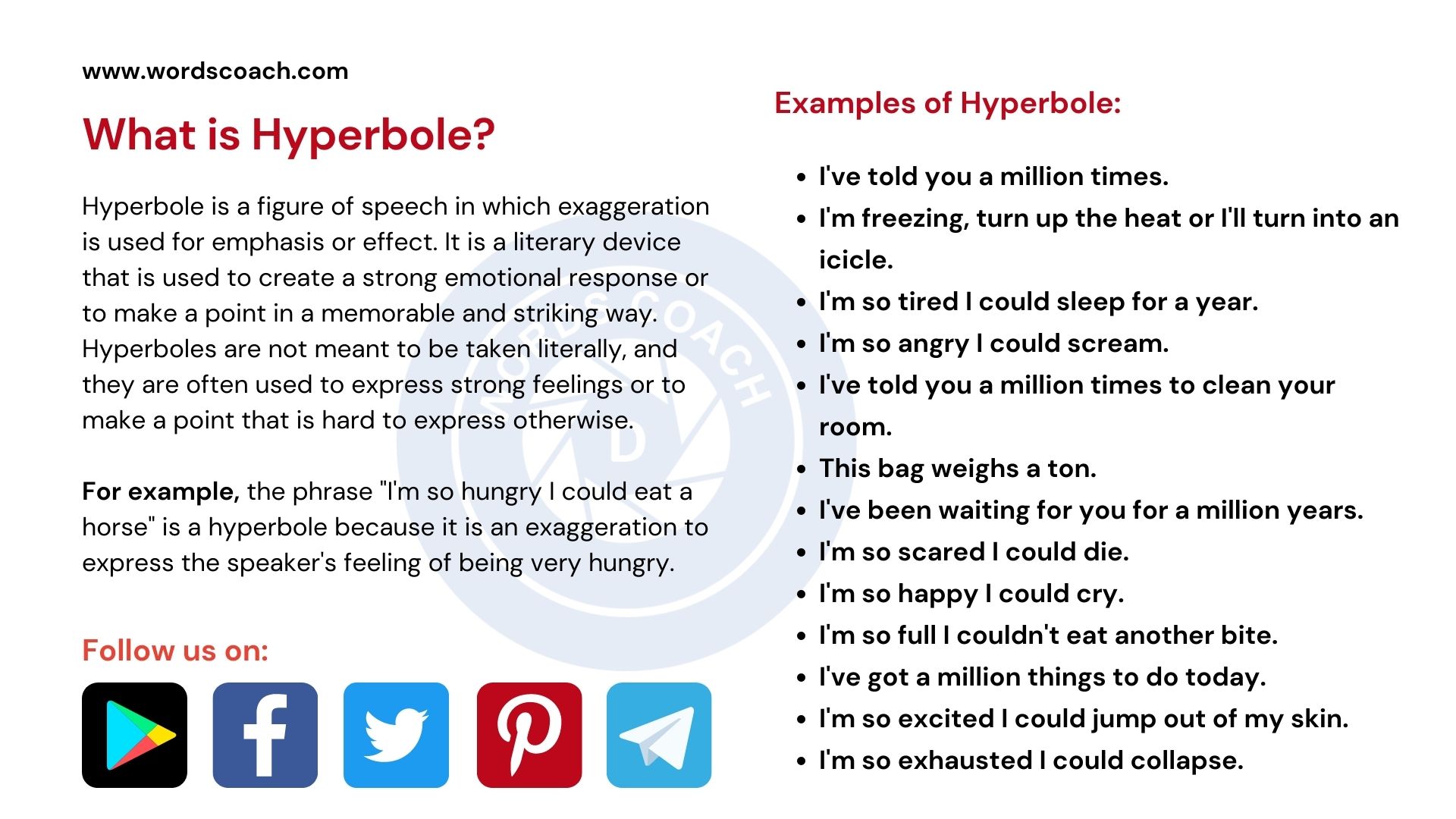 What Is Hyperbole Meaning And Definition Word Coach