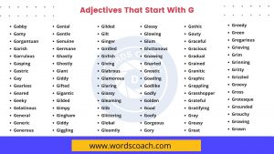 List of 2000+ Common Adjectives - Word Coach