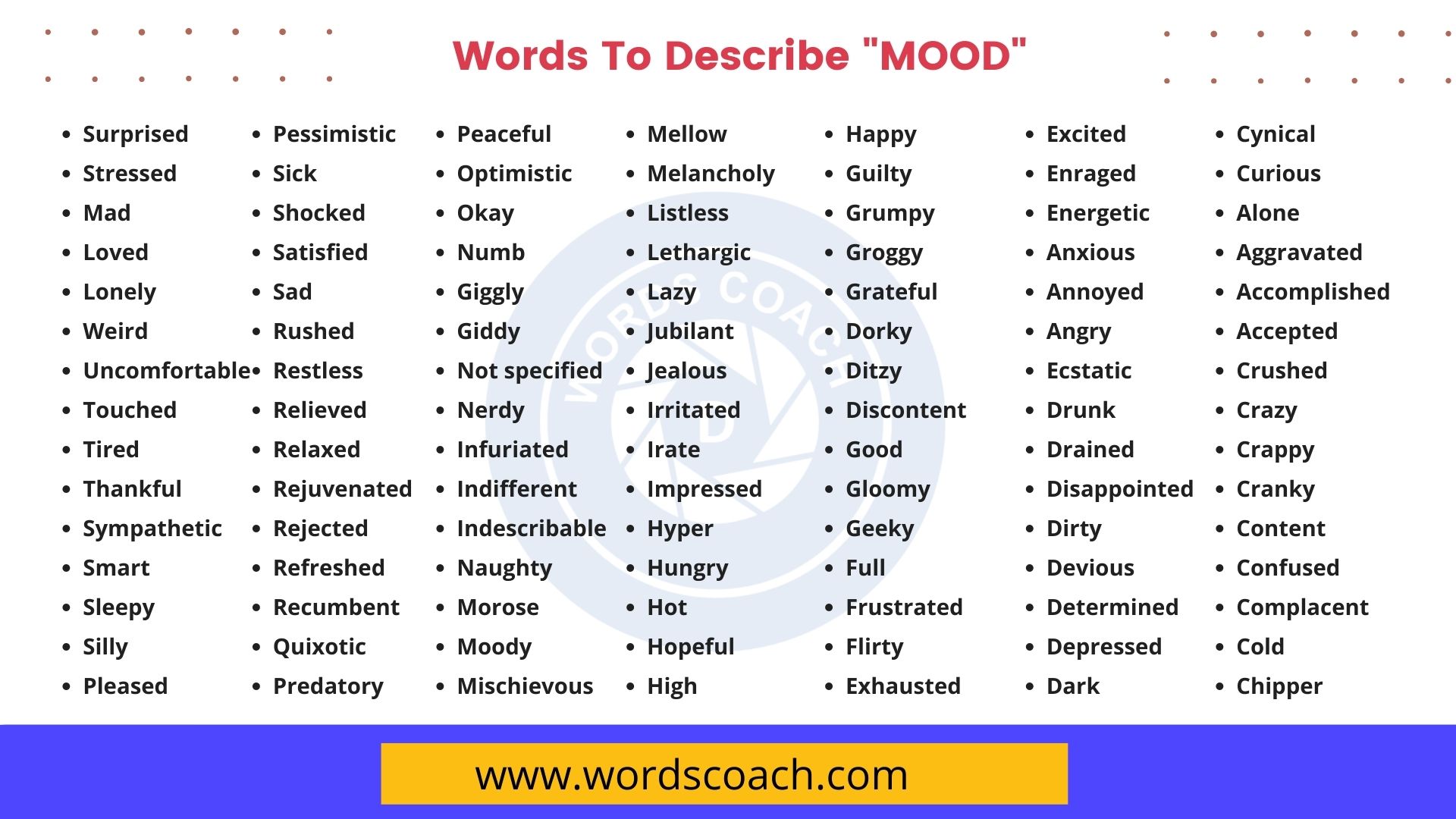 Words To Describe MOOD Word Coach