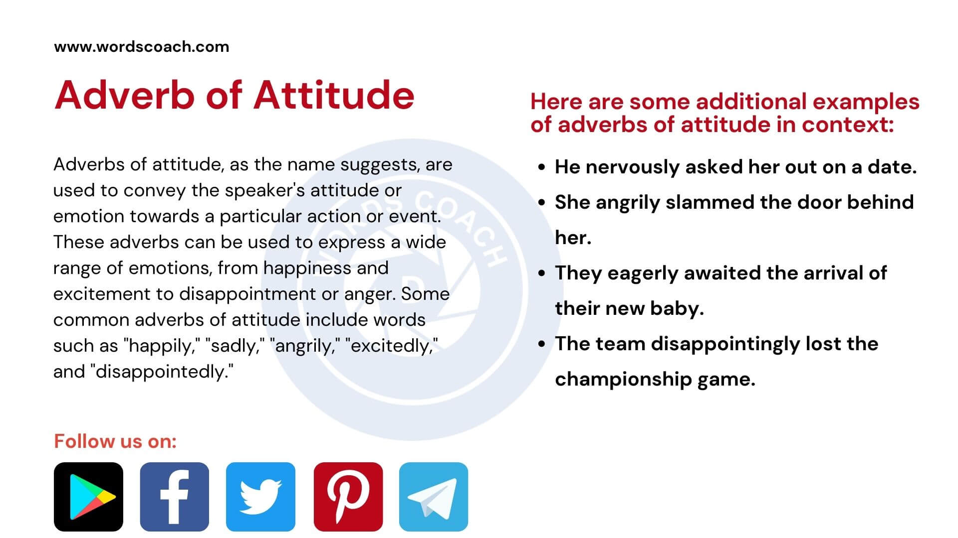 Adverb Of Attitude Word Coach