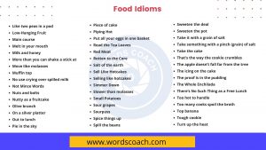 150+ Food Idioms with Meaning and Examples - Word Coach