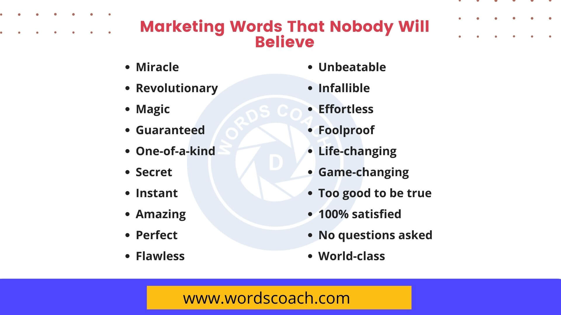 Marketing Words That Sound Salesy Word Coach