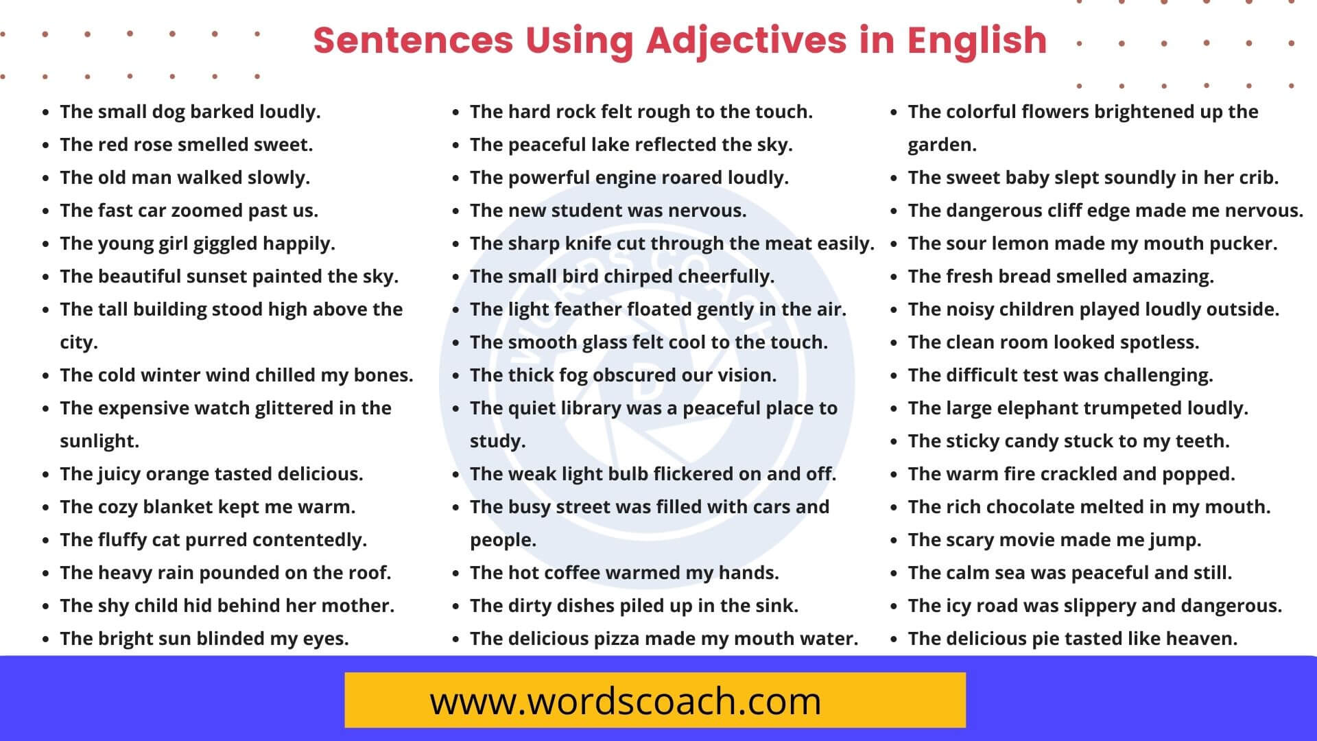 200 Sentences Using Adjectives In English Word Coach