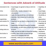 Sentences with Adverb of Attitude - wordscoach.com