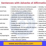 Sentences with Adverbs of Affirmation - wordscoach.com