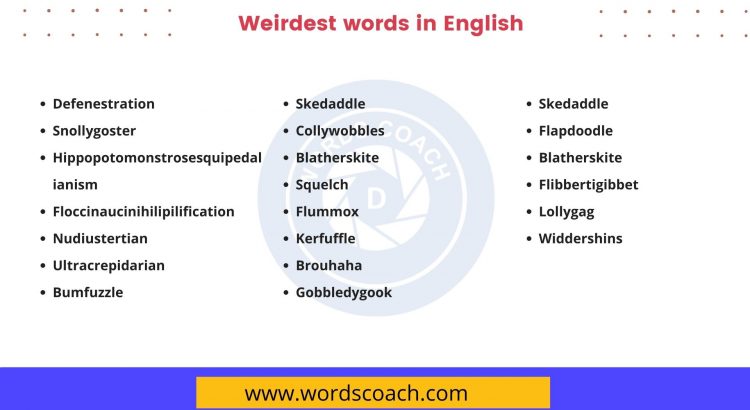 20 Weirdest Words In English Word Coach