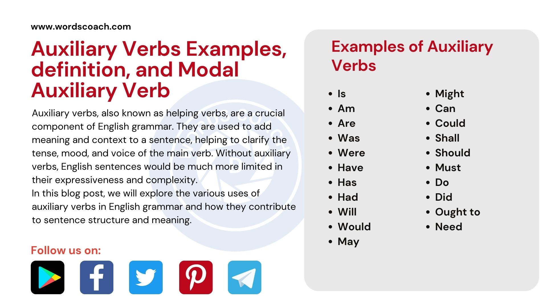 Auxiliary Verbs Examples Definition And Modal Auxiliary Verb Word Coach