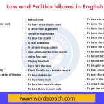 Law and Politics idioms in English - wordscoach.com