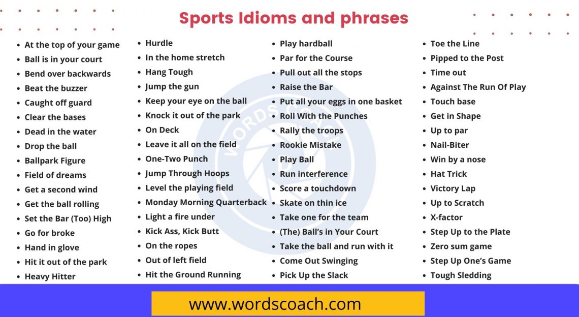 80+ Sports Idioms - Word Coach